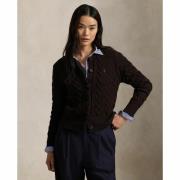 Vest van kabeltricot in wol en kasjmier