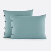 Effen kussensloop te strikken in katoen , Scenario