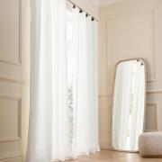 Gordijn in gewassen gevoerd linnen met ringen, Private