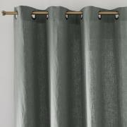 Gordijn in gewassen linnen met oogjes Onega