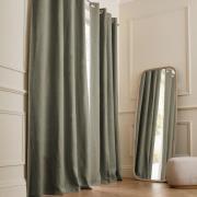 Verduisteringsgordijn van gewassen linnen, oogjes, Private