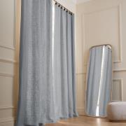 Gordijn in gewassen gevoerd linnen met ringen, Private