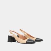 Leren slingback pumps, Dhapon