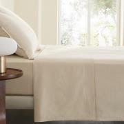 Plat laken in gewassen perkal katoen, Sabbal