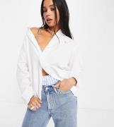 Polo Ralph Lauren x ASOS exclusive collab logo oversized shirt in whit...