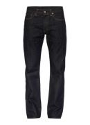 Levi's 501 mid waist straight leg jeans met donkere wassing