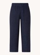 Whistles High waist loose fit cropped pantalon van linnen