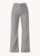 Articles of Society Weho high waist wide fit chino in linnenblend