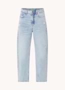 Benetton High waist straight leg cropped jeans