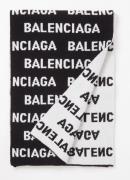 Balenciaga All Over sjaal in wolblend met logoprint 260 x 40 cm