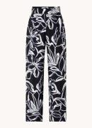 Vanilia High waist loose fit pantalon met bloemenprint
