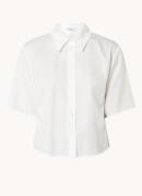 Marc O'Polo Denim Cropped blouse van lyocell