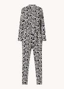 Expresso Tapered fit jumpsuit met grafische print