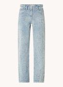IRO Lambert high waist straight leg jeans met borduring