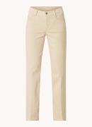 Gardeur Hose high waist straight fit pantalon met streepprint