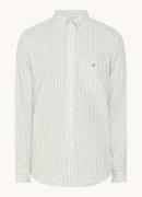 Gant Regular fit overhemd met streepprint en logoborduring