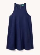 Benetton Mini jurk van linnen met steekzakken