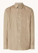 DRYKORN Ramis regular fit overhemd in linnenblend met streepprint