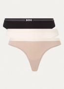 HUGO BOSS String met logo in 3-pack