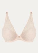 Aubade Rosessence Care voorgevormde push-up bh met overlay van kant