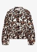 Studio Anneloes Leopard bomberjack met panterprint en ballonmouw