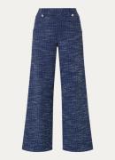 Maje High waist flared fit pantalon met tweed-look