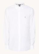 Tommy Hilfiger Oxford slim fit overhemd met logo