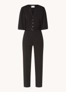 Aaiko Gina straight fit jumpsuit met steekzakken en ceintuur