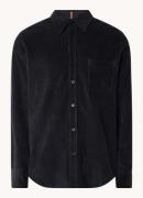 HUGO BOSS Relegant regular fit overshirt van corduroy met borstzak