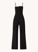 JOSH V Aspen wide fit jumpsuit met steekzakken en plooidetails