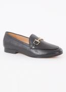 Dune London Glair wide fit loafer van leer met horsebit