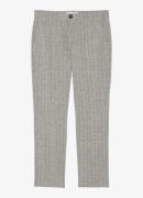 Marc O'Polo Mid waist straight fit pantalon met tweed-look