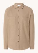 Selected Homme Grindle regular fit overshirt in biologische katoenblen...