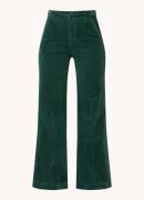 River Woods High waist flared broek van corduroy met steekzakken