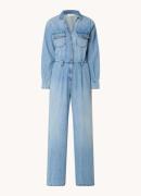 ba&sh Wide fit jumpsuit van denim met steekzakken