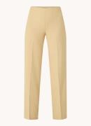 Benetton High waist wide fit pantalon met stretch en persplooi