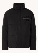 Calvin Klein Chenille puffer jack met logo en steekzakken