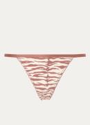 Love Stories Wild Rose tanga met kant en zebraprint