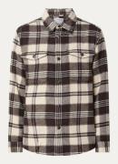 Selected Homme Mason regular fit overshirt in wolblend met ruitdessin