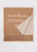 Acne Studios 1996 Stockholm sjaal van wol met franjes 180 x 45 cm