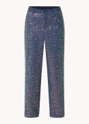 Josephine & Co Freddy mid waist wide leg jeans met pailletten