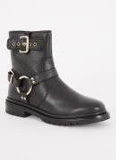 Dune London Panos biker boot van leer