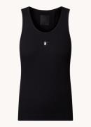 Givenchy Ribgebreide tanktop met logo