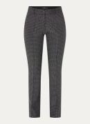 BRAX Maron mid waist slim fit pantalon met lurex