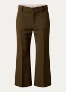 Chloé High waist flared fit cropped pantalon van wol