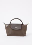 Longchamp Le Pliage Green handtas met leren details