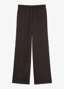 Marc O'Polo Mid waist straight fit broek met stippenprint