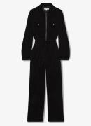 Reiss Vinnia straight fit jumpsuit van fluweel