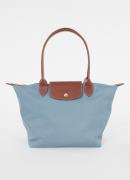 Longchamp Le Pliage Original schoudertas M met leren details