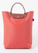 Longchamp Le Pliage shopper M met leren details